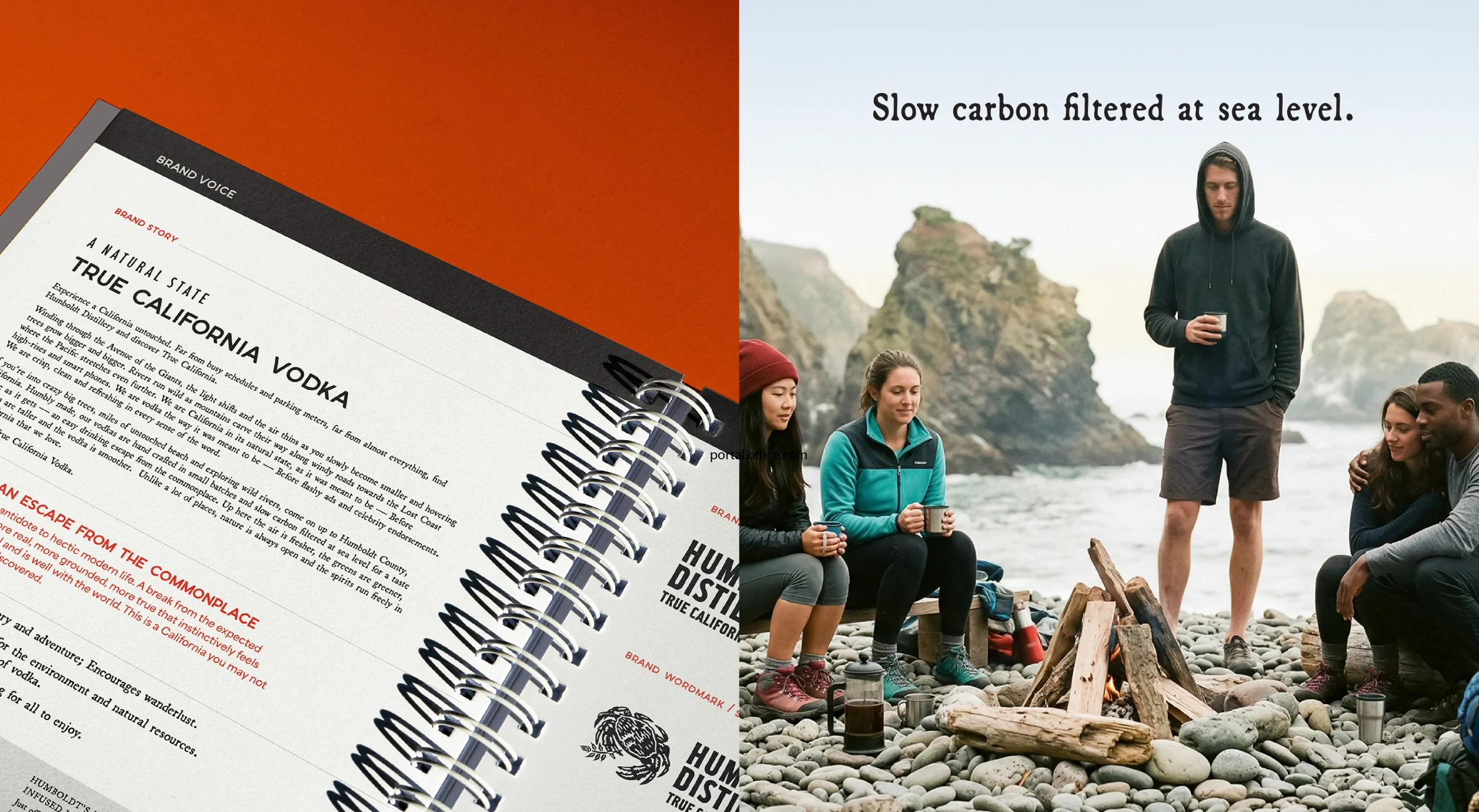 Humboldt Distilling brand design system showcasing brand guidelines, brand storytelling, and lifestyle photography.