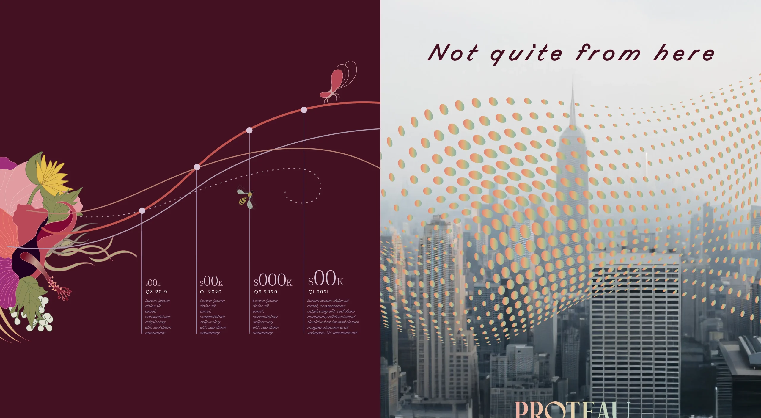 Proteau non-alcoholic botanical aperitif brand design system featuring brand storytelling, visual identity, and pitch presentation deck.