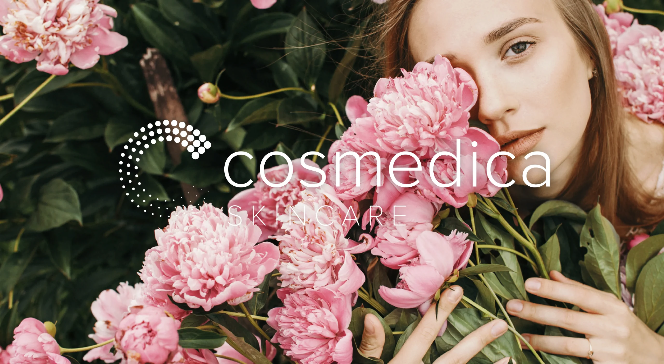 Cosmedica Skincare brand design system by MarketBrand Studios showcasing brand strategy, positioning, packaging design, visual identity, DTC communications, and social media marketing for Vitamin C, Retinol, and Hyaluronic Acid skincare products.